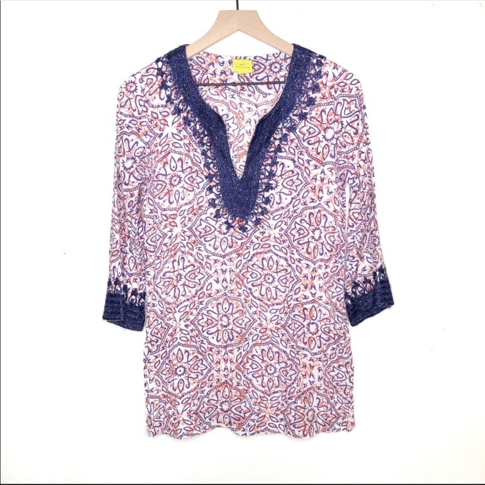 Roberta Roller Rabbit Embroidered Pattern Tunic. … - image 1